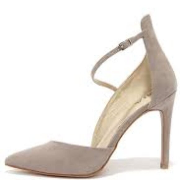 Mia Mona Grey Suede D'Orsay Heels 7.5 - Picture 6 of 13